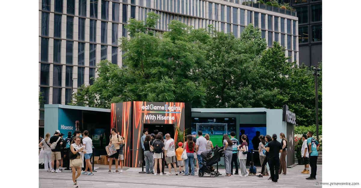 Pop-up akce společnosti Hisense s motivem RGB rozzářila novou dominantu mistrovství světa ve fotbale FIFA World Cup 2026™