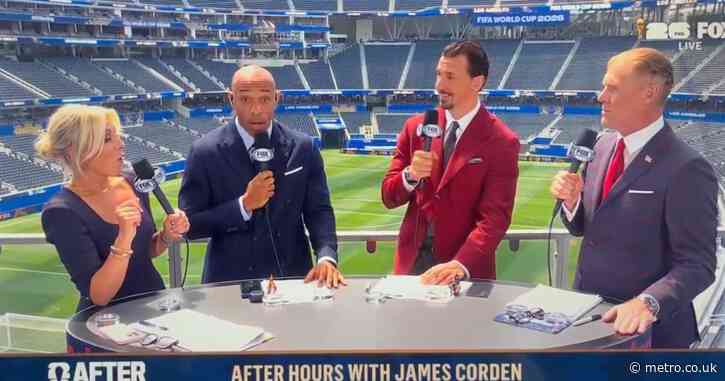 Thierry Henry stunned as World Cup pundit calls James Corden a ‘full-kit w****r’ on live TV