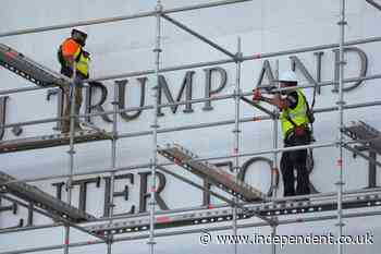 Construction crew set to strip Trump’s name from Kennedy Center after president loses another legal battle