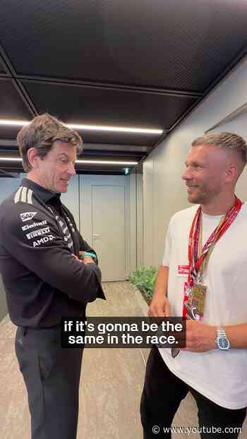 Toto meets football star Lukas Podolski in Monaco! ⚽️ #f1 #football #totowolff