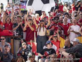 Fans turn up at Canada Soccer House in North Vancouver to cheer on Canadian team