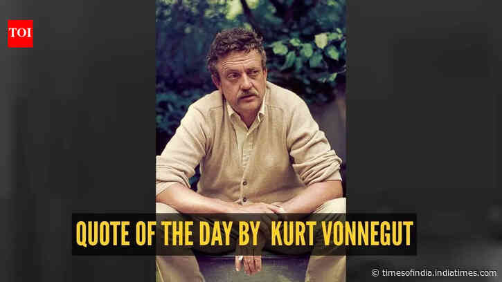 Quote of the day by Kurt Vonnegut: “We have to continually be jumping off cliffs and developing our wings on the...”