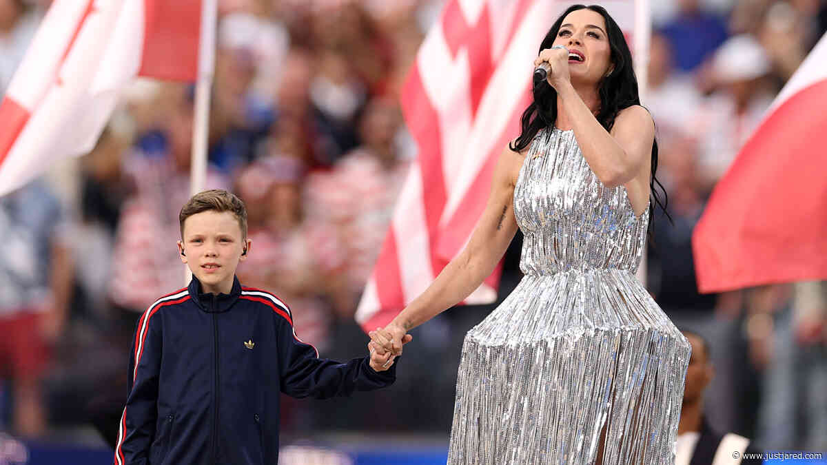 Katy Perry Glitters in Silver Sequin Dress While Performing at 2026 World Cup with 10-Year-Old Norwegian Singer