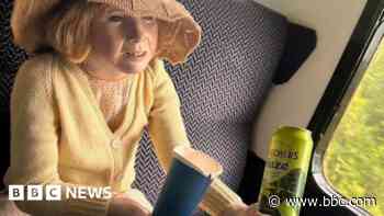 Child mannequin found on train with can of cider