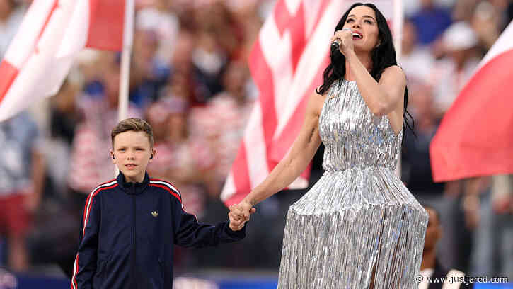 Katy Perry Glitters in Silver Sequin Dress While Performing at 2026 World Cup with 10-Year-Old Norwegian Singer