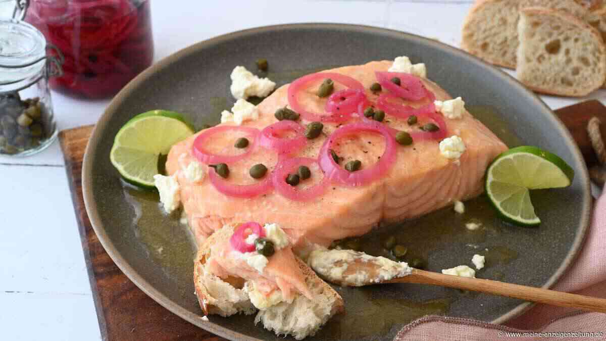 Gegrillter Lachs: Warum nicht mal gezupft auf Ciabatta-Brot?