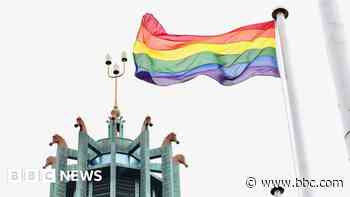 Pride flag flown in 'visual sign' of support