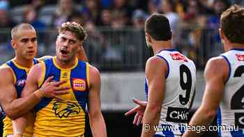 AFL LIVE: ‘Dumbest play of the year contender’ gifts Eagles lead over Roos; Solomon desperate to find Dons’ momentum