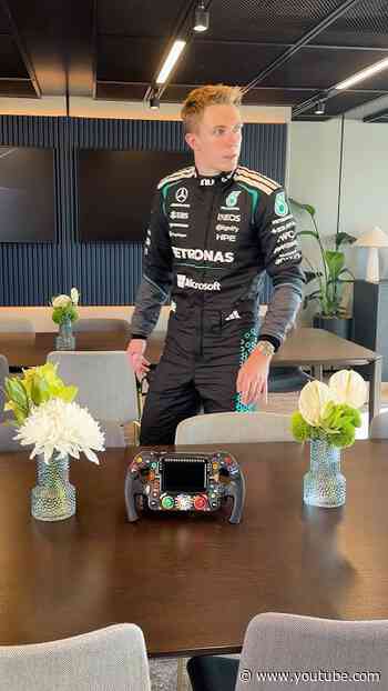 Don’t leave your F1 steering wheel lying around… 👀 #fredvesti #mercedes #f1 #formula1