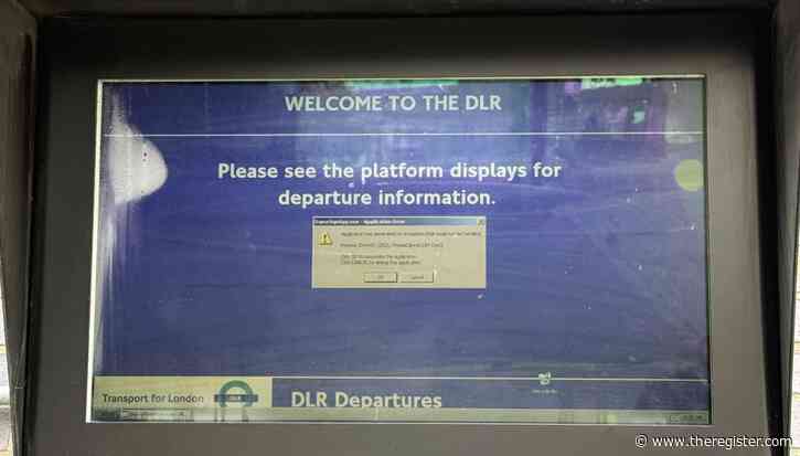 XP-era Windows spotted haunting London's driverless railway