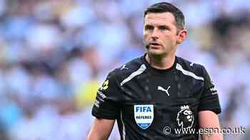 Injured referee Oliver out of his first WC match