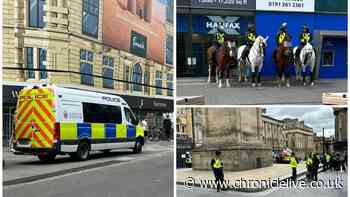 Newcastle city centre LIVE: Updates amid heavy police presence for Saturday demonstrations