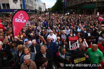 Thousands attend anti-racism rally in Belfast