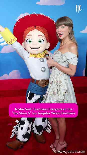 Taylor Swift made a surprise appearance at the ‘Toy Story 5’ World Premiere. (📸: Getty Images)