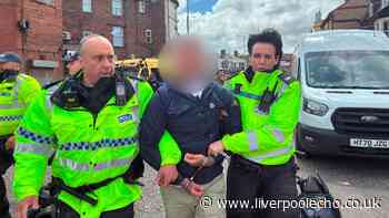 Man arrested at County Road protest