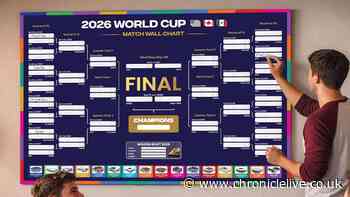 World Cup 2026 viewers grab Amazon wall chart to track match dates and kick-off times