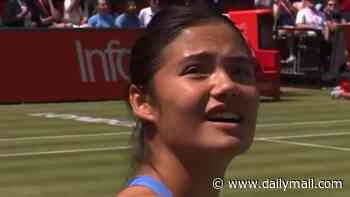 Emma Raducanu stops play as Trooping the Colour flypast disrupts her match at Queen's