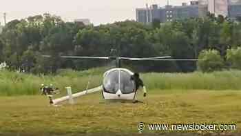 Helikopter draait rondjes in China: inzittenden door cockpit geslingerd