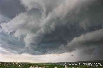 Approaching thunderstorms may bring strong winds, large hail