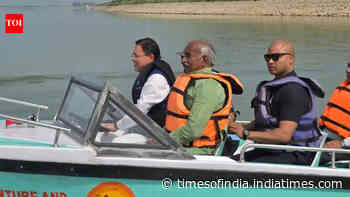 CM Dhami inspects arrangements for International Kayaking and Canoeing C'ship in Udham Singh Nagar