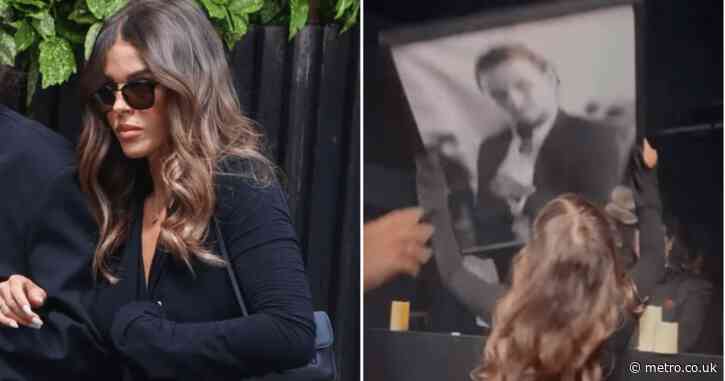 Chloe Lewis kisses Jake Hall portrait after funeral: ‘I’ll love you forever’