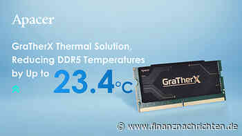 EQS-News: Apacer bringt die Kühllösung GraTherX auf den Markt, die die Temperaturen von DDR5-Speichern um bis zu 23,4 °C senkt