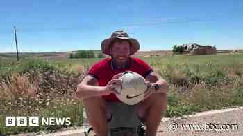 Dribbling football fan is coming home - eventually