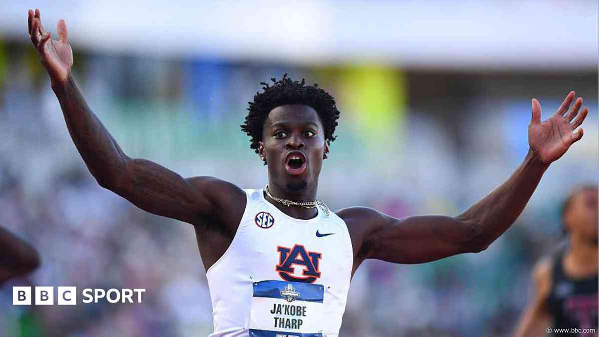 'Not on my bingo chart' - Tharp smashes 110m hurdles record