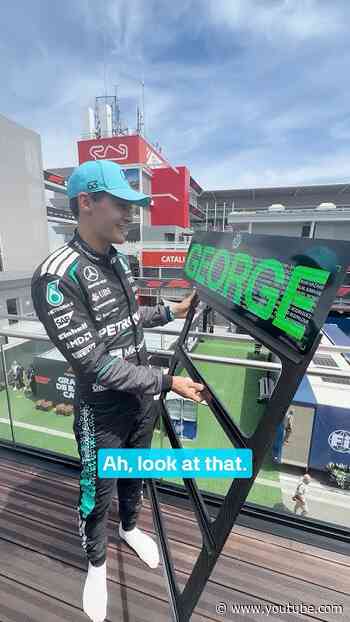 Special race for George = Special pit board with YOUR names on! 🩵 #georgerussell #mercedes #f1