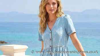 I found the prettiest £36 summer denim dress that 'skims over' even bloated tummies