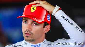 Formula One star Charles Leclerc crashes AGAIN: Lewis Hamilton's 'ashamed' Ferrari team-mate suffers heavy collision one week on from heartbreak at Monaco Grand Prix... as George Russell and Lewis Hamilton make it an all-Brit front row