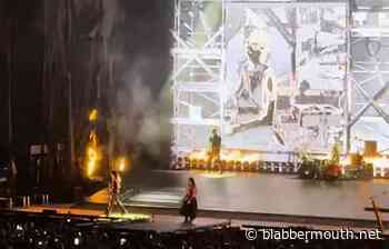 Watch: Side Curtain Catches Fire At EVANESCENCE's Concert In Tampa