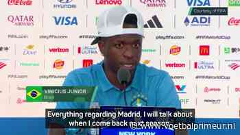 Vinicius spreekt zich uit over toekomst bij Real Madrid: 'Niet mijn focus'