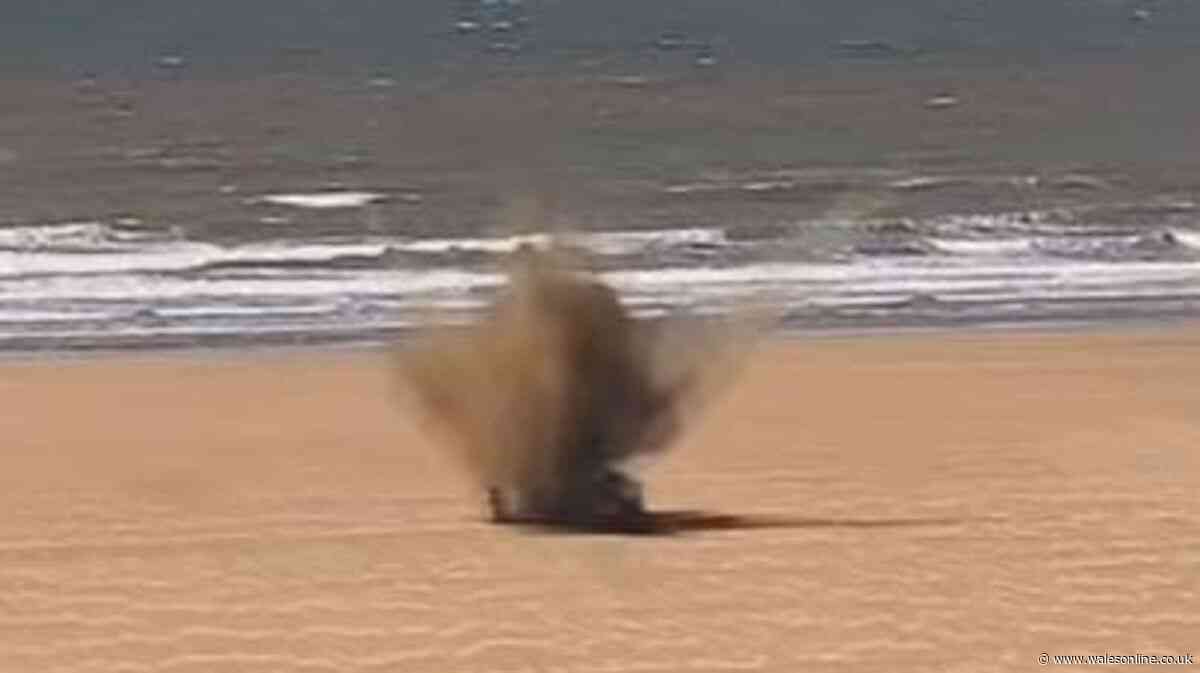 Popular Porthcawl beach evacuated for controlled explosion