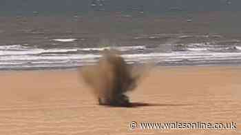 Popular Porthcawl beach evacuated for controlled explosion