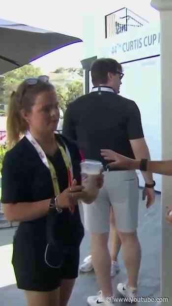 An elevator + hand-delivered drink + bridge makes for an EPIC par 3