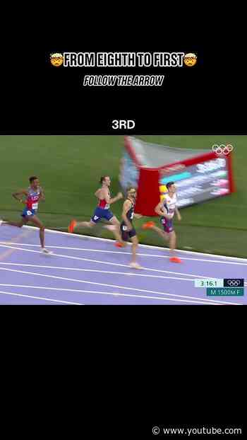 Cole Hocker stormed from behind to win gold in the men’s 1500m at #Paris2024. 🥇 #Olympics #Athletics