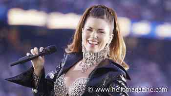 Shania Twain turns heads in a daring corset and hotpants as she takes to Wembley stage