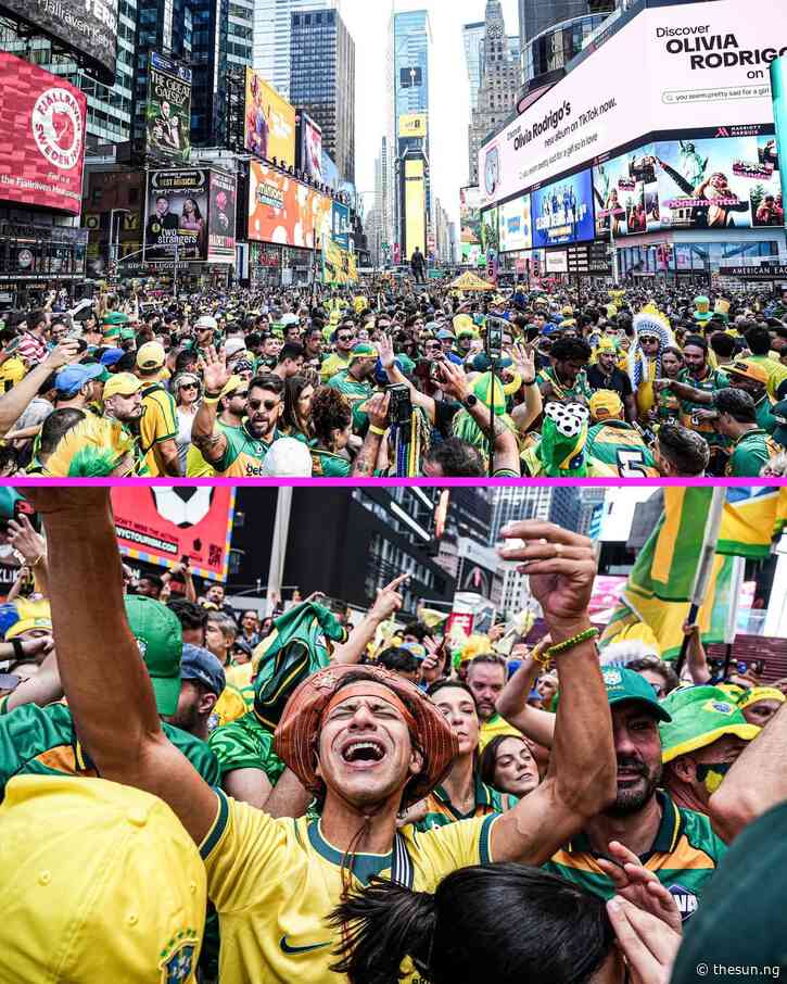 Brazil fans take over NYC, Ronaldo arrives