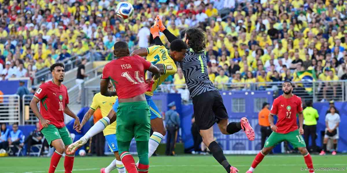 Marokko en Brazilië delen punten na enerverend duel met fraaie goal Saibari