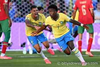 Vinícius salvó a Brasil con el gol del empate ante Marruecos