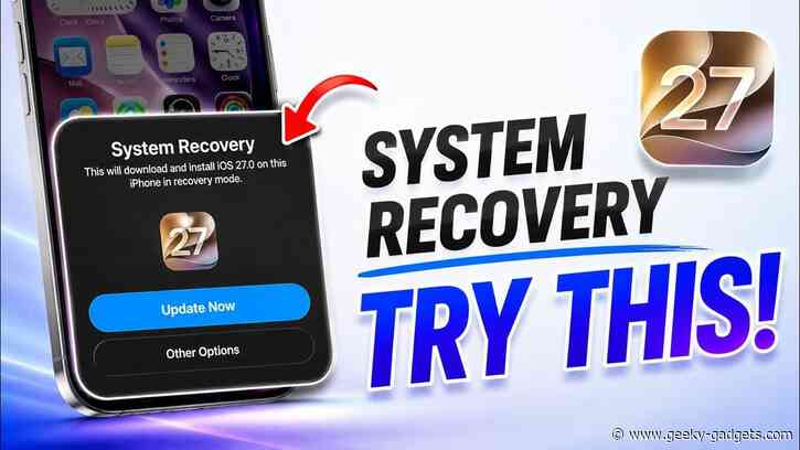 Stuck in iOS 27 System Recovery? Try This Fix First