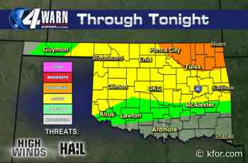 Severe storms along cold front Saturday night