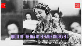 Quote of the day by Eleanor Roosevelt: "No one can make you feel inferior without your..."