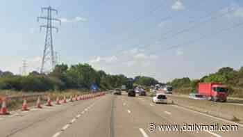 Two motorcyclists are rushed to hospital with life-threatening injuries after crash on M25