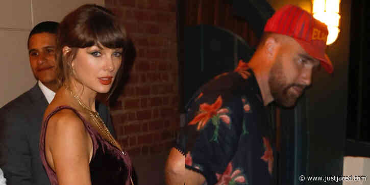 Taylor Swift & Travis Kelce Hold Hands While Leaving Dinner, Catch Performance of ‘Oh, Mary!’ on Broadway
