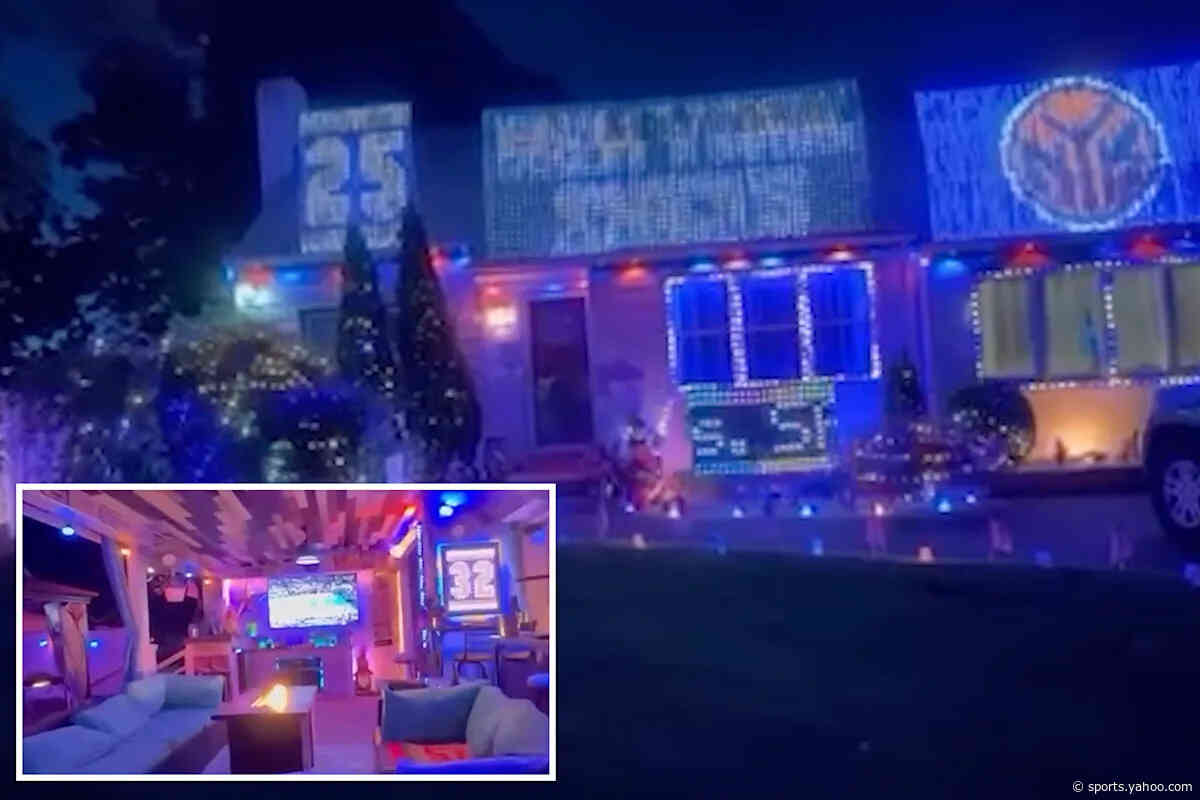 Long Island superfan celebrating NBA Finals with a 10,000 LED light display costing $5K