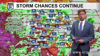 Shower, storms continue through early next week
