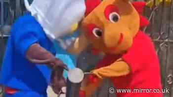 World Cup mascots Maple in Clutch make drug bust in bonkers video footage of dramatic police arrest
