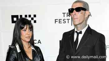 Kourtney Kardashian and Travis Barker walk first red carpet together in more than TWO YEARS as they attend rocker's documentary premiere in NYC